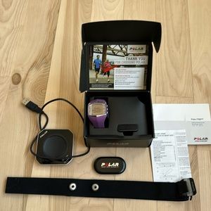 Polar FT60 purple fitness watch